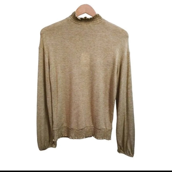 A New Day High neck Smocked Tshirt Green Size XXL - Picture 4 of 5